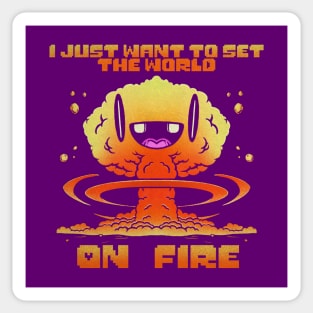 World On Fire Sticker